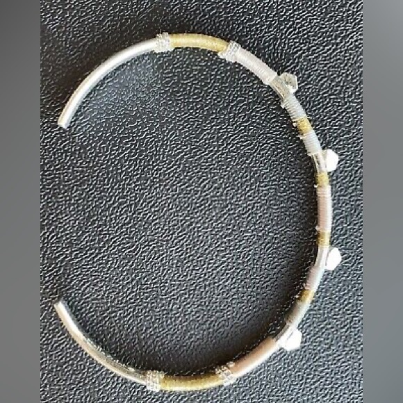 Stella & Dot Colorblock Cuff, Silver - Picture 2 of 5